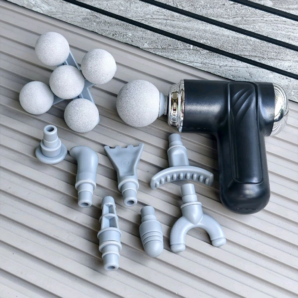 MAXTOP Five Head Fascia Gun Deep Tissue Muscle Massager with Multiple Massage Heads